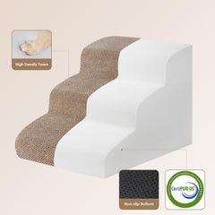 EHEYCIGA curved dog stairs on sofa helps pets climb safely