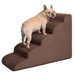 EHEYCIGA curved dog stairs edge attachment enables easy bed access for pets.