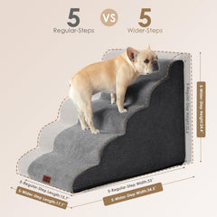 EHEYCIGA curved dog stairs non-slip base keeps climbs steady