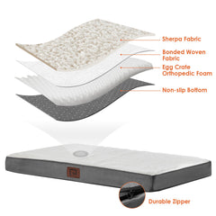 EHEYCIGA dog bed features high-density foam for lasting plush comfort.