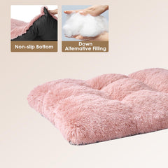 EHEYCIGA dog bed washable fabric closeup shows easy-care material