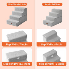 EHEYCIGA 4-step side view shows extra width for stability.