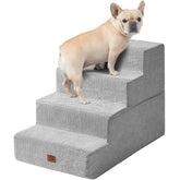 EHEYCIGA dog stairs edge-fit against bed for easy access.
