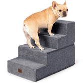 EHEYCIGA Dog Stairs bed-edge-18-inch helps pets safely reach the bed.