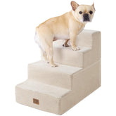 EHEYCIGA dog stairs at bed edge provide easy access for small pets.