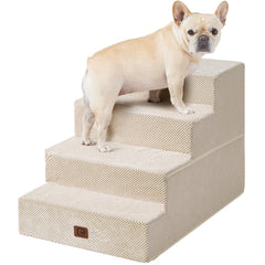 EHEYCIGA dog stairs beside bed edge for safe pet access.