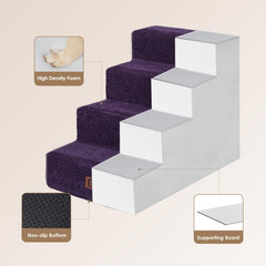 EHEYCIGA dog stairs foldable-storage highlights portability and easy stow-away after use.