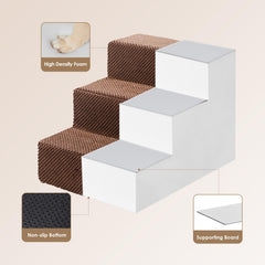 EHEYCIGA dog stairs four-step for medium beds up to 23 inches.