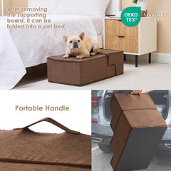 EHEYCIGA non-slip base keeps pet stairs stable on slippery floors