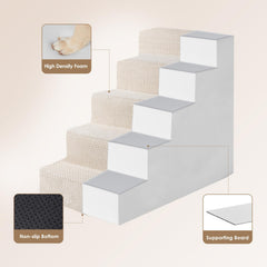 EHEYCIGA dog stairs soft-foam offers comfortable footing with stability
