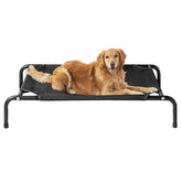 EHEYCIGA elevated dog cot bed frame provides sturdy support for large dogs.