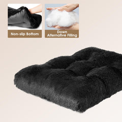 EHEYCIGA Fluffy Dog Crate Bed non slip bottom to stay in place