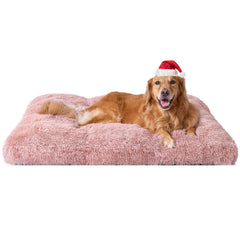 EHEYCIGA Fluffy Dog Bed XL close-up faux fur for ultra-soft comfort and security.