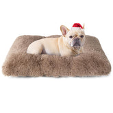 EHEYCIGA fluffy dog crate bed with soft plush fabric for cozy naps