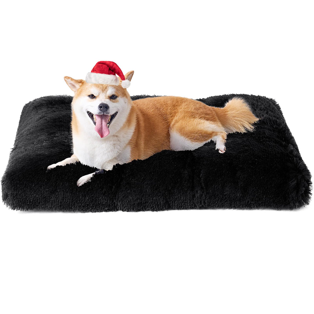 EHEYCIGA fluffy dog crate bed surface offers cozy comfort for crate time
