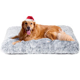 EHEYCIGA fluffy-xl-dog-bed in crate provides cozy crate retreat for large dogs.