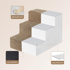 EHEYCIGA foldable dog stairs doubles as cozy bed for naps.