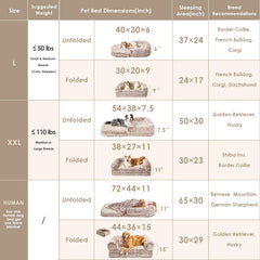 EHEYCIGA foldable XXL dog bed open with spacious lounging area