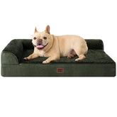 EHEYCIGA memory-foam dog bed egg-crate foam cushions joints for restful sleep.