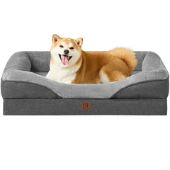EHEYCIGA memory-foam-dog-bed-closeup offers gentle support for sensitive joints and cozy naps
