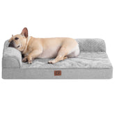 EHEYCIGA memory foam dog bed with egg crate foam supports joints for elder dogs.