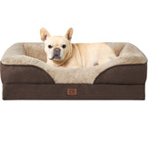 EHEYCIGA memory foam dog bed top view demonstrates balanced joint support.