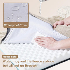 EHEYCIGA memory foam dog bed waterproof film protects base from accidents.