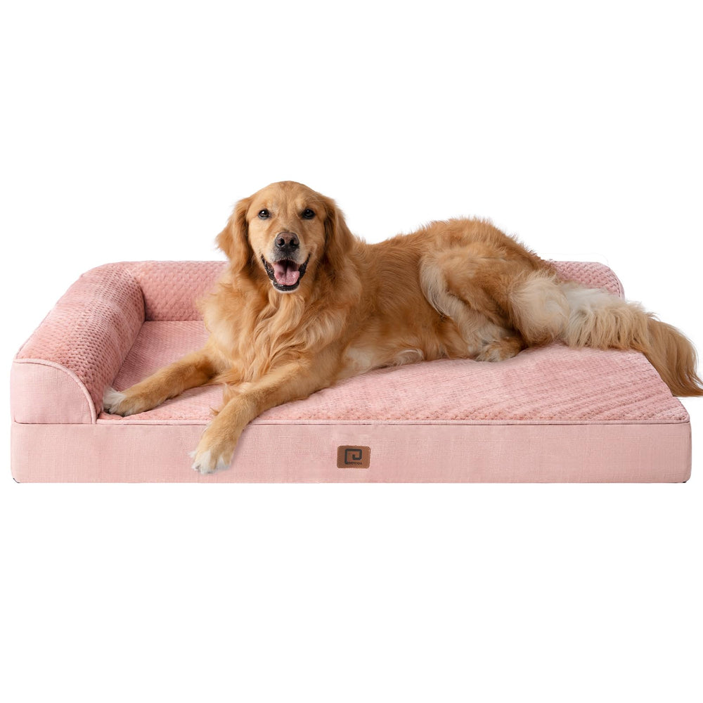EHEYCIGA memory foam dog bed XL closeup foam for joint support and comfort.