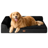 EHEYCIGA memory foam dog bed XXL top view showing neck support