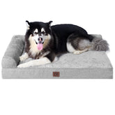 EHEYCIGA memory foam dog bed XXL top view shows plush comfort for large dogs