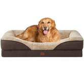 EHEYCIGA memory-foam-xl-dog-bed top view highlights plush surface and cozy comfort.