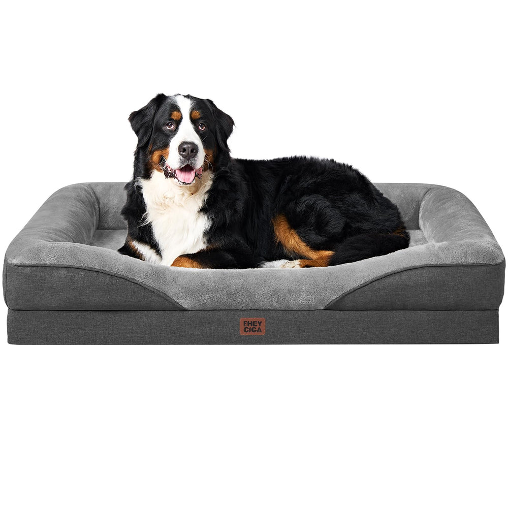 EHEYCIGA memory-foam-xxl-dog-bed-top-view supports joints and comfort for large breeds.