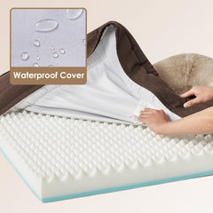 EHEYCIGA Memory Foam XXL Dog Bed waterproof top layer protects plush surface
