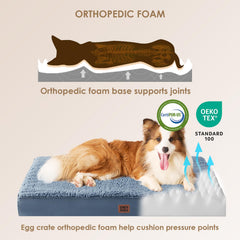 EHEYCIGA non skid bottom keeps the bed in place on smooth floors