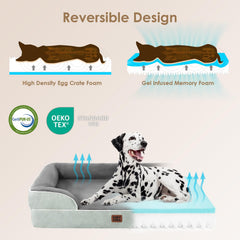 EHEYCIGA orthopedic bed non-slip bottom keeps it in place.