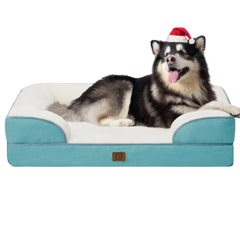 EHEYCIGA orthopedic bed XXL with plush memory foam for large dogs.