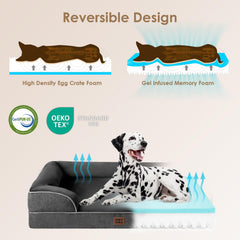 EHEYCIGA bed with 3-sided bolsters cushions neck and head.