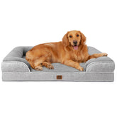 EHEYCIGA orthopedic dog bed front view with even-support foam for comfortable lounging.