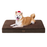 EHEYCIGA orthopedic dog bed with brown cover offers supportive rest for large dogs