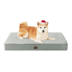 EHEYCIGA orthopedic dog bed 36x27 with greyish-green cover for large dogs comfort