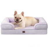 EHEYCIGA orthopedic dog bed lilac cover showing plush surface for medium dogs