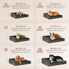 EHEYCIGA orthopedic dog bed with L-shaped design supports neck and head.