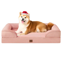 EHEYCIGA orthopedic dog bed memory foam close-up shows supportive foam for joint comfort