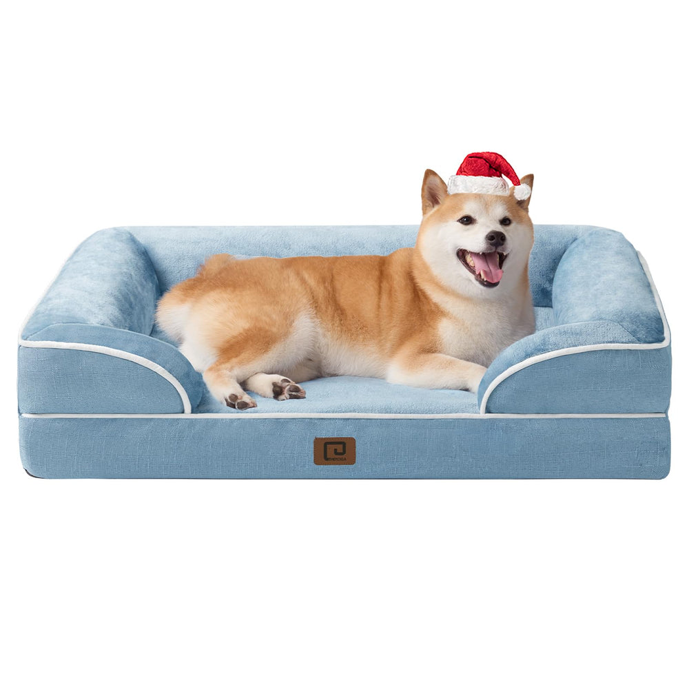 EHEYCIGA orthopedic dog bed memory-foam-surface offers plush comfort and joint support.
