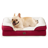 EHEYCIGA orthopedic dog bed memory foam top view provides supported joints for comfy naps.