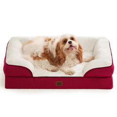 EHEYCIGA orthopedic dog bed memory foam top view shows plush support.