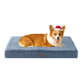 EHEYCIGA orthopedic dog bed spa-blue 35x23, ready for crate-time comfort.