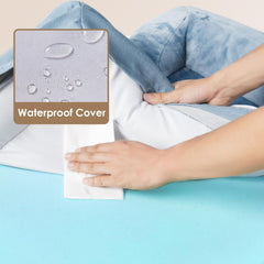 EHEYCIGA orthopedic dog bed three-sided bolsters support neck and head for restful sleep.
