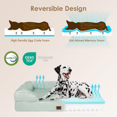 EHEYCIGA bed with waterproof bottom protecting interior foam during spills