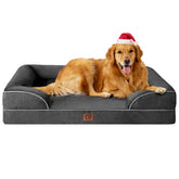 EHEYCIGA orthopedic dog bed top view with memory foam for plush support